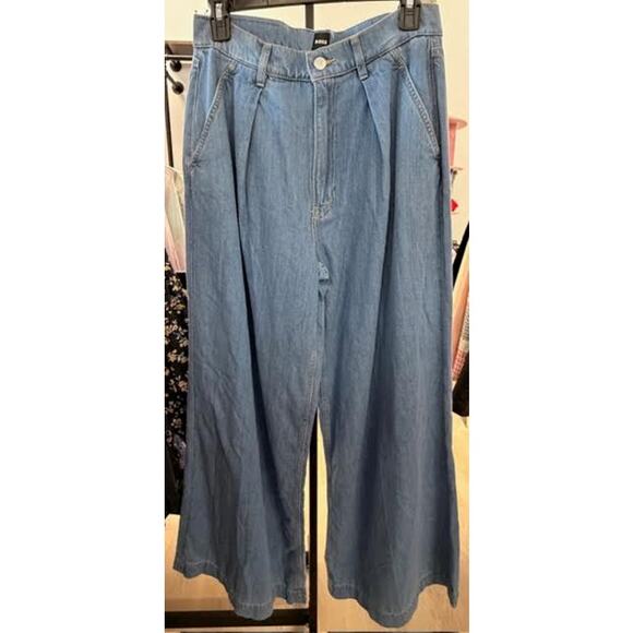 NWT Hugo Boss BOSS by Women's Wide Leg Denim Jeans SZ 28 - Picture 3 of 4